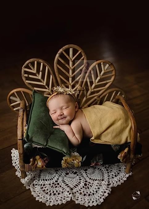 Bamboo Cane Flower posing basket for newborns,sitter,Baby Photography