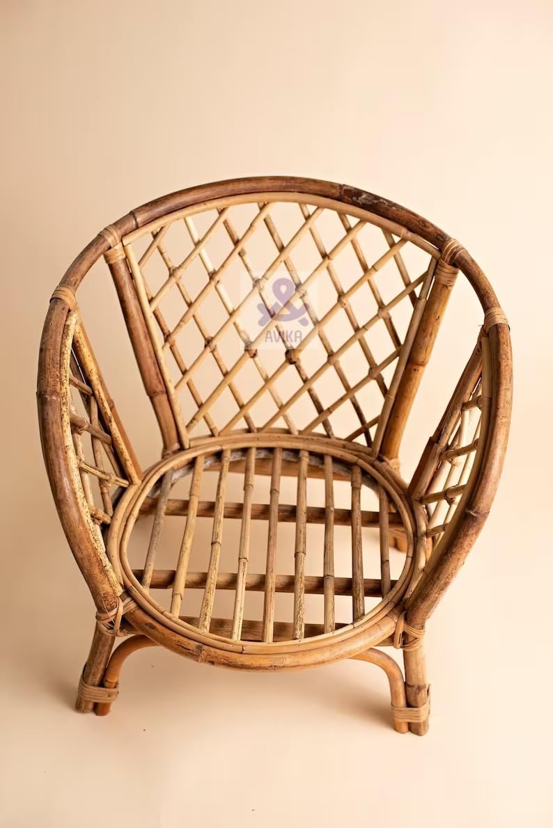 Bamboo Cane chair posing basket for newborns,sitter,Baby Photography